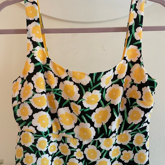 Diane Von Furstenberg DVF sunflower shift dress size 2 - Picture 4 of 9
